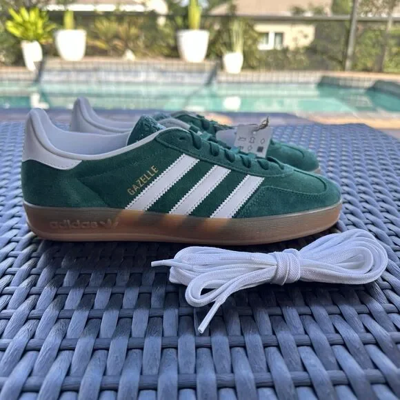 Adidas Gazelle Indoor Collegiate Green Gum Men's Athletic Shoes JI2062 Size 9